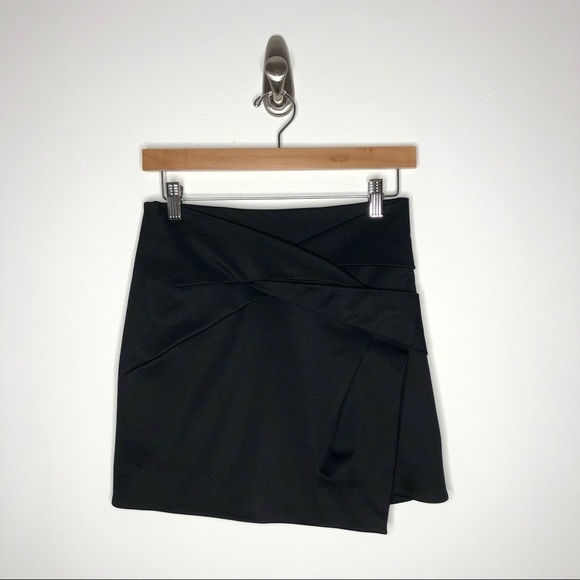 Helmut Lang | NWT Knot Drape Mini Skirt Black Rib 2 - Picture 2 of 8